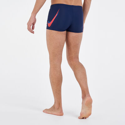 Nike Swim Men's Swim Liquify Swoosh Square Leg Swimming Shorts Blue