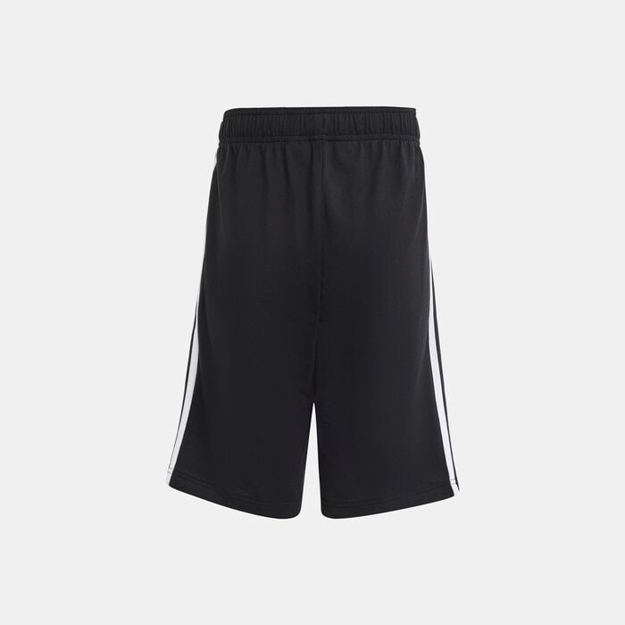 adidas Kids' Essentials 3-Stripes Knit Shorts Black adidas Kids' Essentials 3-Stripes Knit Shorts Black image number 1