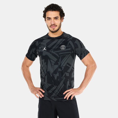 Jordan Men's Dri-FIT Paris Saint-Germain Away Pre-Match Jersey Black Jordan Men's Dri-FIT Paris Saint-Germain Away Pre-Match Jersey Black