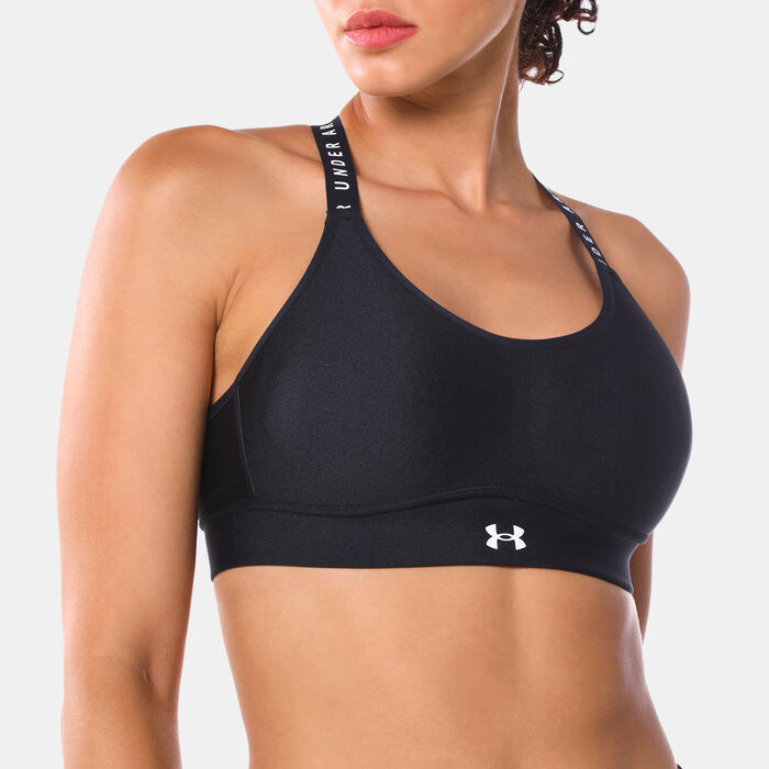 Under Armour Women's Infinity Mid Covered Medium-Support Training Sports Bra Black Under Armour Women's Infinity Mid Covered Medium-Support Training Sports Bra Black image number 3