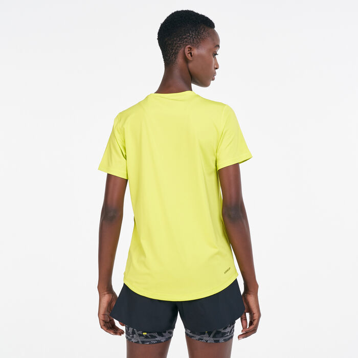 adidas Women's Tech Badge of Sport T-Shirt yellow adidas Women's Tech Badge of Sport T-Shirt yellow image number 1