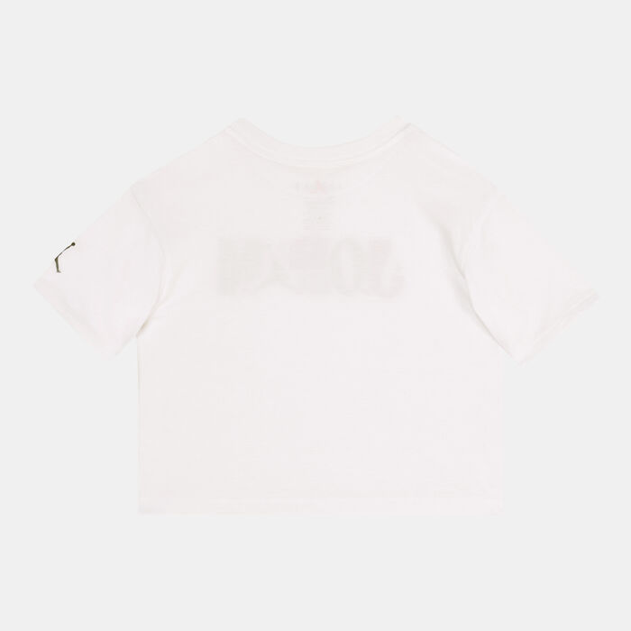 Nike Kids' Sportswear Cropped T-Shirt (Older Kids) White Nike Kids' Sportswear Cropped T-Shirt (Older Kids) White image number 1