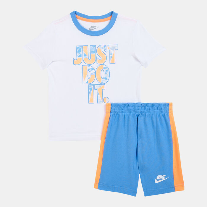 Nike Kids' Tide Pool T-Shirt and Shorts Set Blue Nike Kids' Tide Pool T-Shirt and Shorts Set Blue image number 0