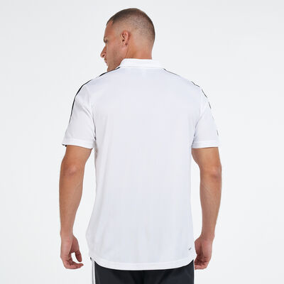 adidas Men's Designed To Move 3-Stripes Polo T-Shirt White adidas Men's Designed To Move 3-Stripes Polo T-Shirt White