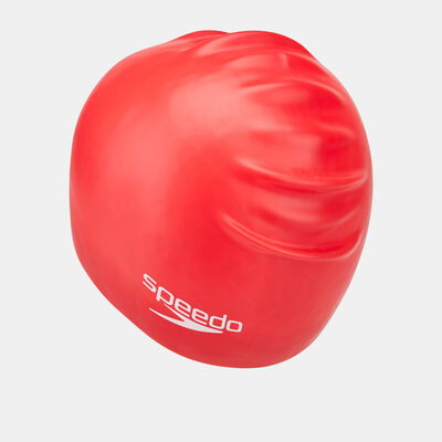 Speedo Kids' Moulded Silicone Swimming Cap Red