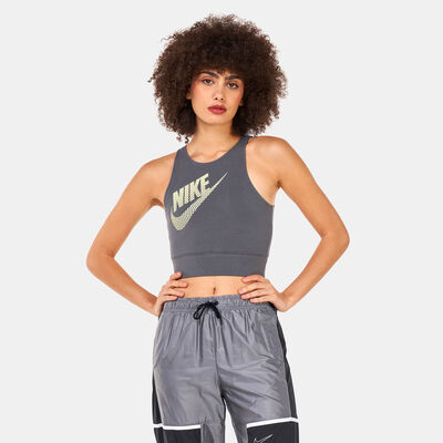 Nike Women's Sportswear Dance Cropped Tank Top Grey Nike Women's Sportswear Dance Cropped Tank Top Grey