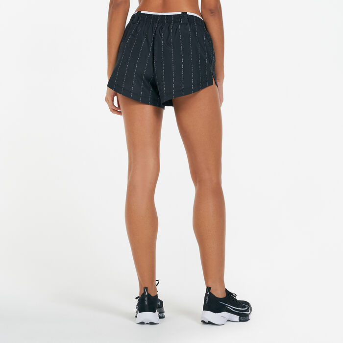Nike Women's Dri-FIT Tempo Luxe Icon Clash Running Shorts Black Nike Women's Dri-FIT Tempo Luxe Icon Clash Running Shorts Black image number 1