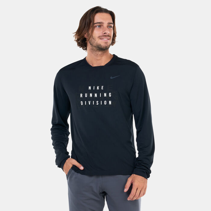 Nike Men's Dri-FIT Run Division Rise 365 Running Top Black Nike Men's Dri-FIT Run Division Rise 365 Running Top Black image number 0