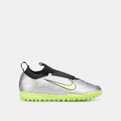 Nike Kids' Zoom Mercurial Vapor 15 Academy XXV Turf Ground Shoe Silver