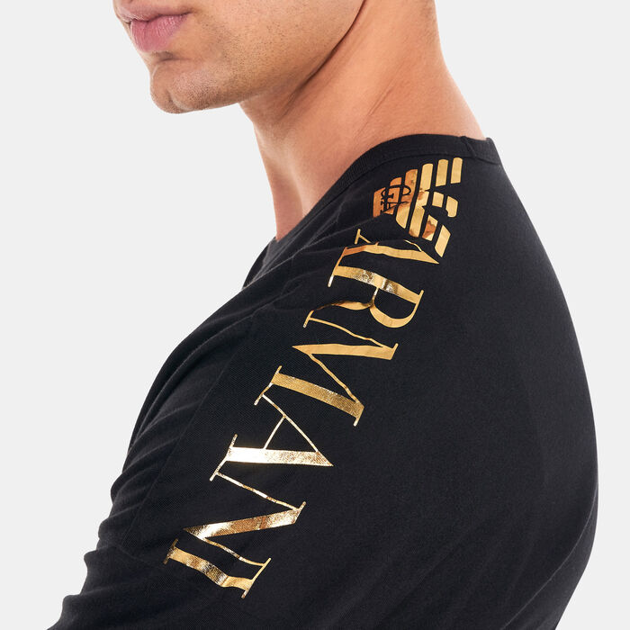 EA7 Emporio Armani Men's Train Extended Logo Series T-Shirt Black EA7 Emporio Armani Men's Train Extended Logo Series T-Shirt Black image number 3