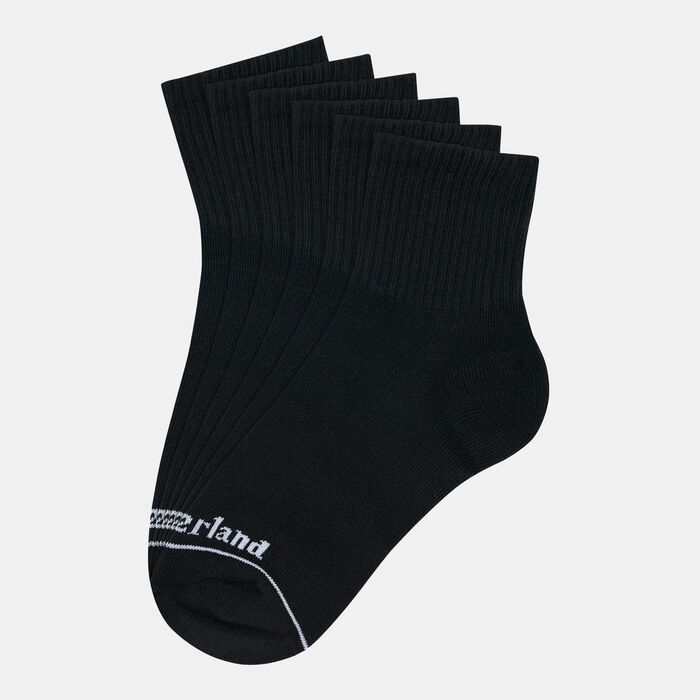 Timberland Core Quarter Crew Socks (3 Pack) Black image number 0
