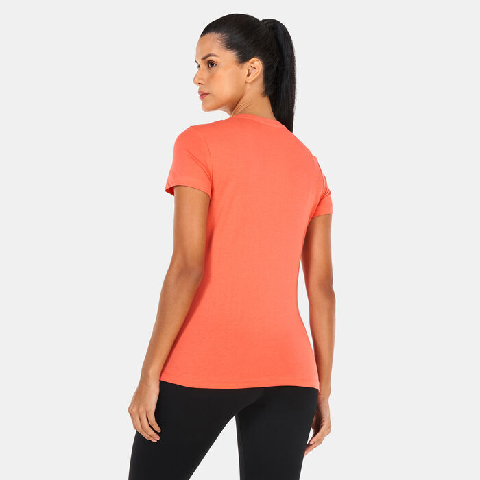PUMA Women's Essentials Logo T-Shirt Orange PUMA Women's Essentials Logo T-Shirt Orange image number 1