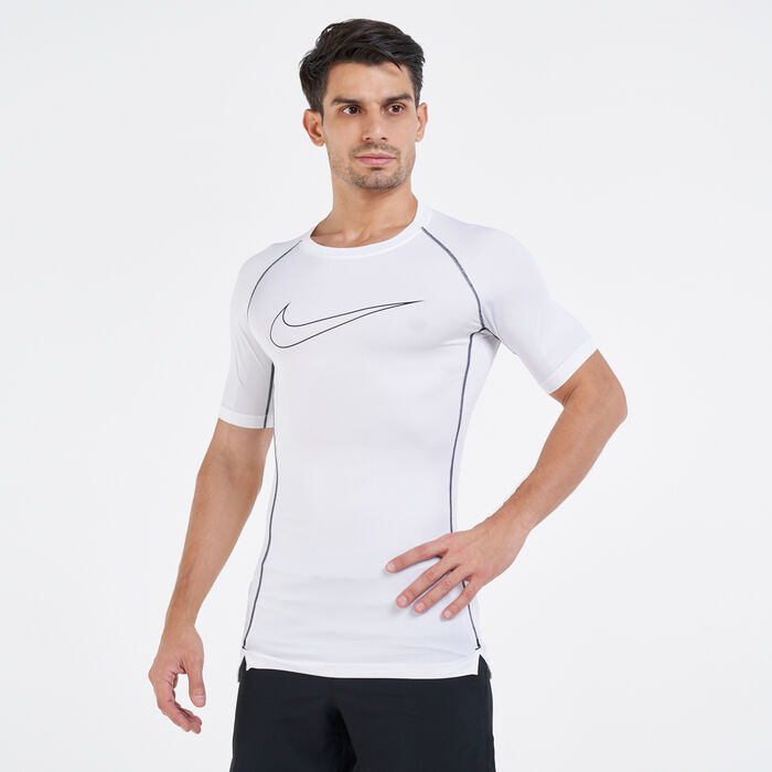 Nike Men's Pro Dri-Fit T-Shirt White Nike Men's Pro Dri-Fit T-Shirt White image number 0