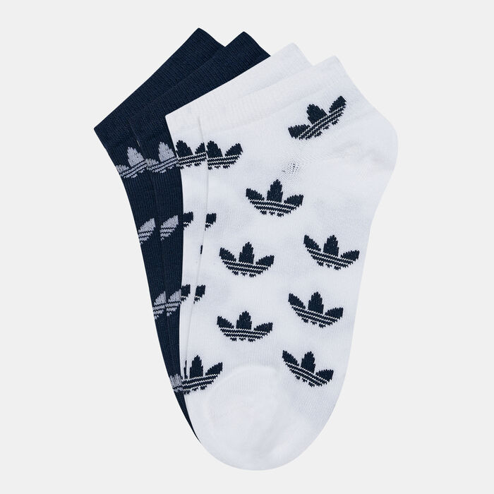 adidas Originals Trefoil Allover Print Liner Socks (2 Pack) White adidas Originals Trefoil Allover Print Liner Socks (2 Pack) White image number 0
