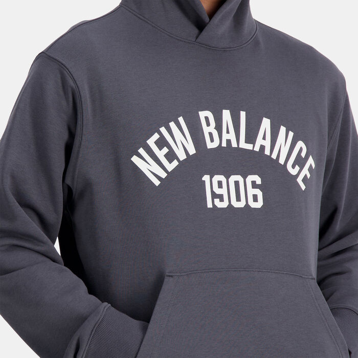New Balance Men's Essentials Varsity Fleece Hoodie Grey New Balance Men's Essentials Varsity Fleece Hoodie Grey image number 3