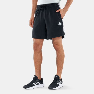 adidas Men's Essentials French Terry 3-Stripes Shorts Black