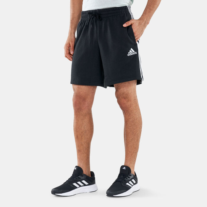 adidas Men's Essentials French Terry 3-Stripes Shorts Black image number 0