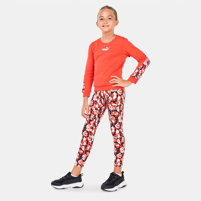 PUMA Kids' Alpha Allover Print Leggings (Older Kids) Pink PUMA Kids' Alpha Allover Print Leggings (Older Kids) Pink image number 2