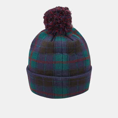 Jordan Kids' Plaid Pom Beanie Blue