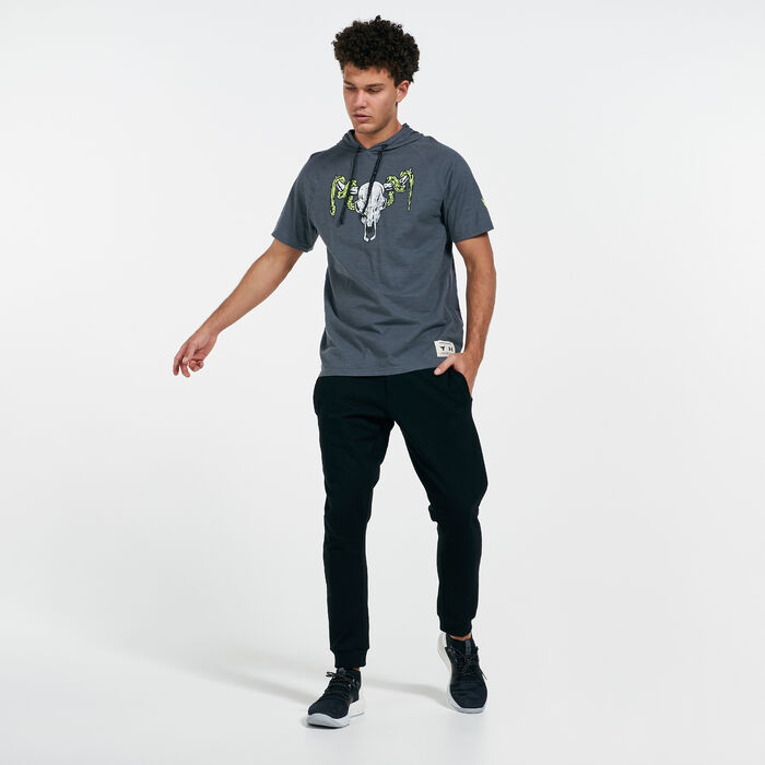 Under Armour Men's Project Rock Charged Cotton® Hoodie Grey image number 2