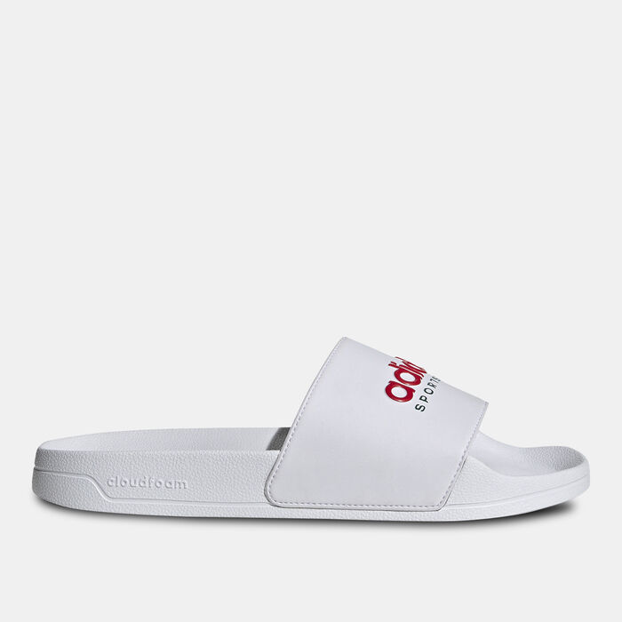 adidas Men's Adilette Shower Slides White image number 1