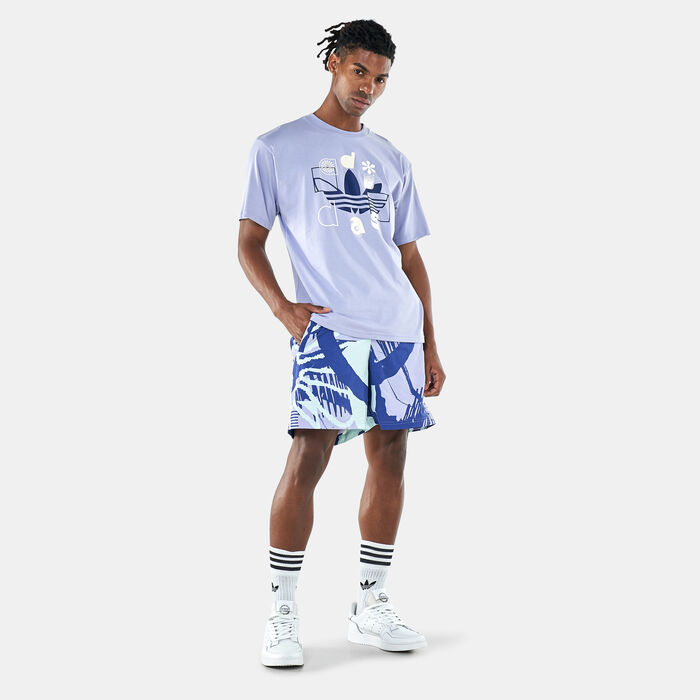 adidas Originals Men's Trefoil T-Shirt Purple image number 2