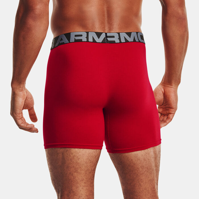 Under Armour Men's Charged Cotton® Boxerjock® Boxers (3 Pack) Red Under Armour Men's Charged Cotton® Boxerjock® Boxers (3 Pack) Red image number 1