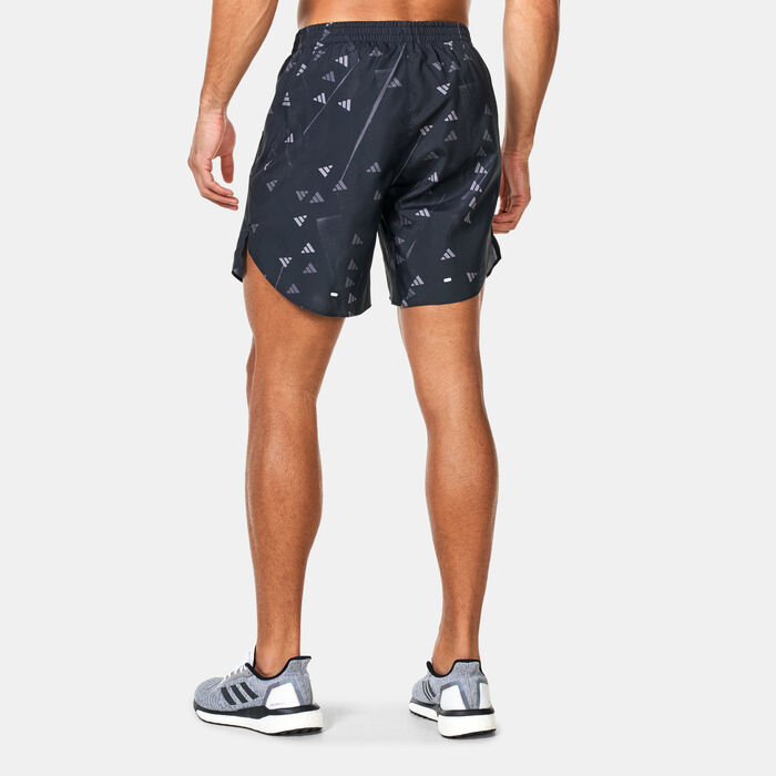 adidas Men's Run It Brand Love Running Shorts Black adidas Men's Run It Brand Love Running Shorts Black image number 1