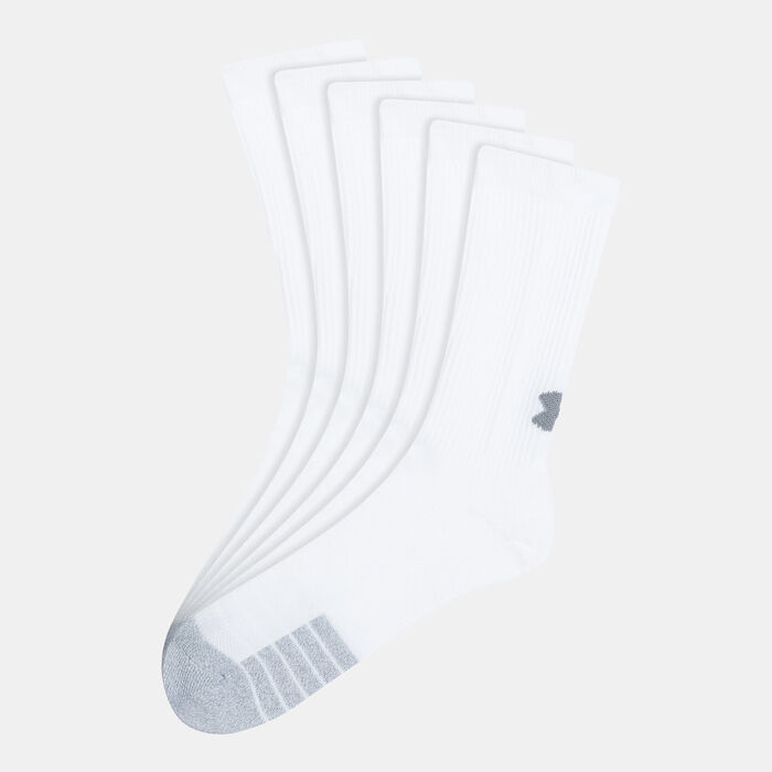 Under Armour HeatGear® Crew Socks (3 Pack) White image number 0