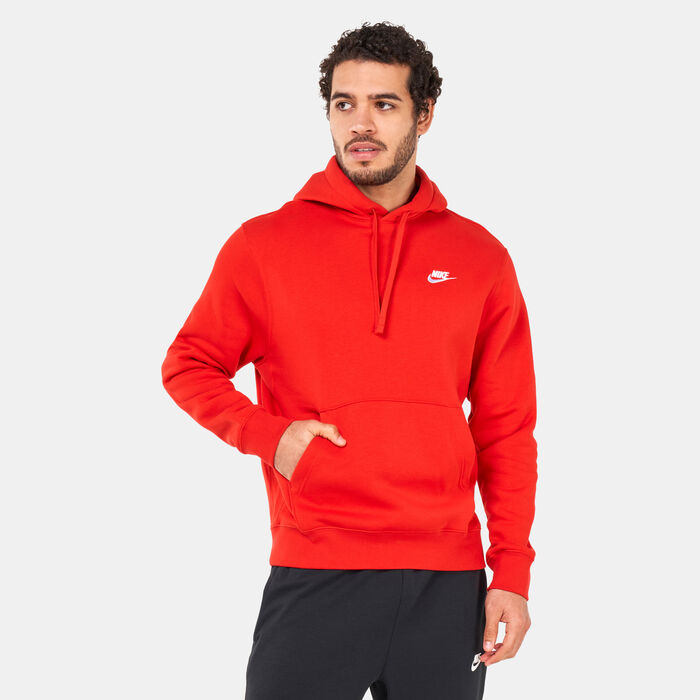 Nike Men's Sportswear Club Hoodie Red Nike Men's Sportswear Club Hoodie Red image number 0