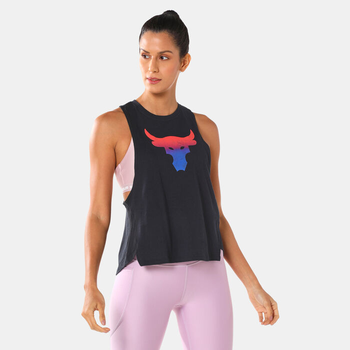 Under Armour Women's Project Rock Bull Tank Top Black Under Armour Women's Project Rock Bull Tank Top Black image number 0