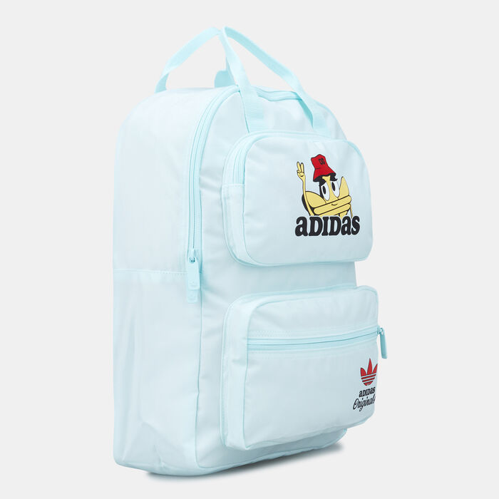 adidas Originals Kids' Fun Trefoil Two-Way Backpack Blue adidas Originals Kids' Fun Trefoil Two-Way Backpack Blue image number 2