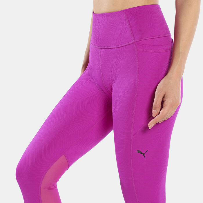 PUMA Women's Train Flawless High Waist 7/8 Leggings Pink image number 3