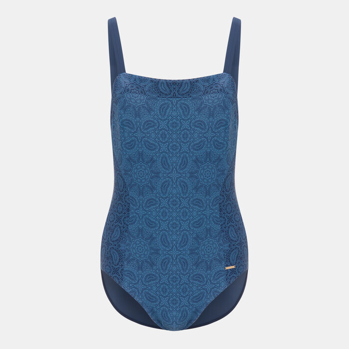 Speedo Women's Shaping Printed Swimsuit Blue Speedo Women's Shaping Printed Swimsuit Blue image number 0