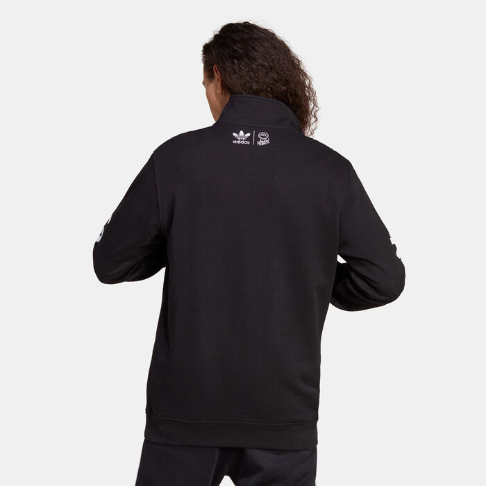 adidas Originals Men's X André Saraiva Half-Zip Pullover Black adidas Originals Men's X André Saraiva Half-Zip Pullover Black image number 1