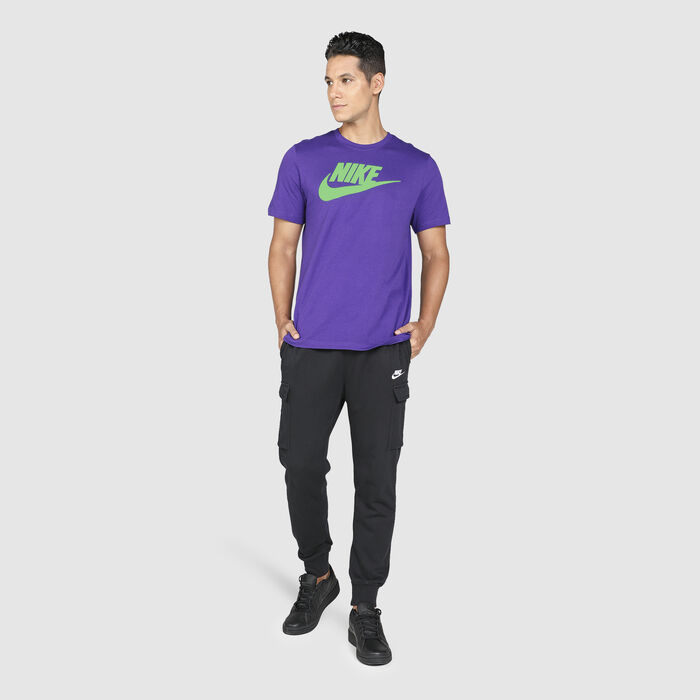 Nike Men's Sportswear Icon Futura T-Shirt Purple Nike Men's Sportswear Icon Futura T-Shirt Purple image number 2