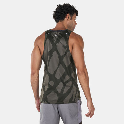 Nike Men's Dri-FIT Run Division Rise 365 Running Tank Top Green Nike Men's Dri-FIT Run Division Rise 365 Running Tank Top Green