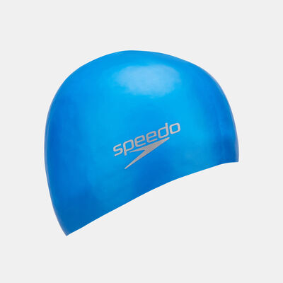 Speedo Plain Moulded Swimming Cap Blue