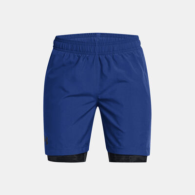 Under Armour Kids' UA Tech Woven 2-in-1 Training Shorts Blue