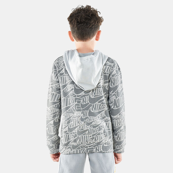 Nike Kids' Sportswear French Terry Hoodie Grey Nike Kids' Sportswear French Terry Hoodie Grey image number 1
