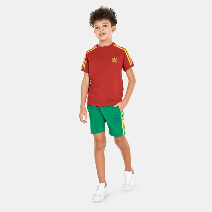 adidas Originals Kids' Adicolor 3-Stripes T-Shirt Red image number 2