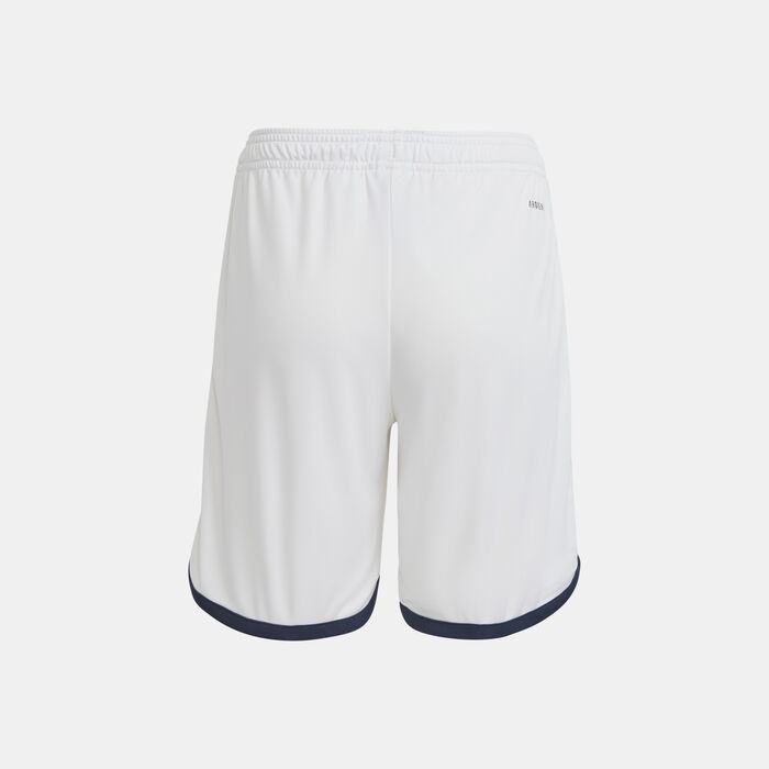adidas Kids' Real Madrid Home Shorts - 2023/24 White adidas Kids' Real Madrid Home Shorts - 2023/24 White image number 1