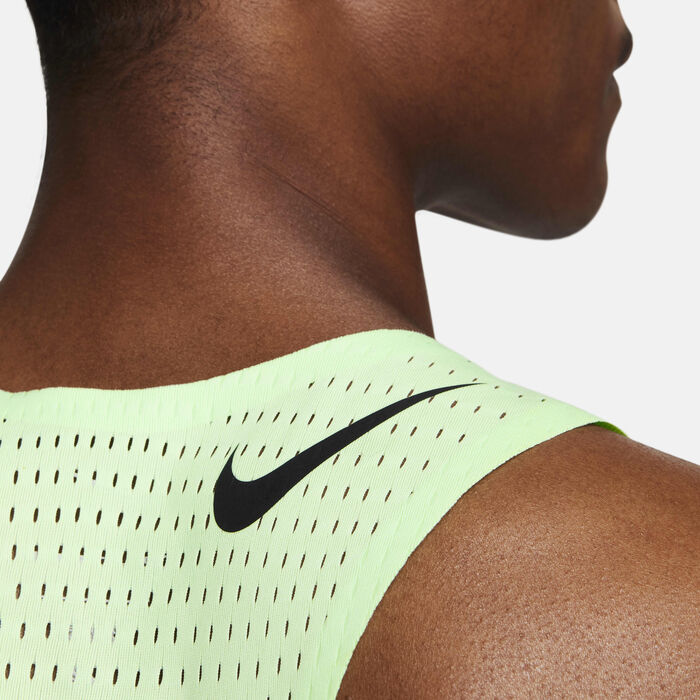 Nike Men's AeroSwift Dri-FIT ADV Running Vest Green image number 4