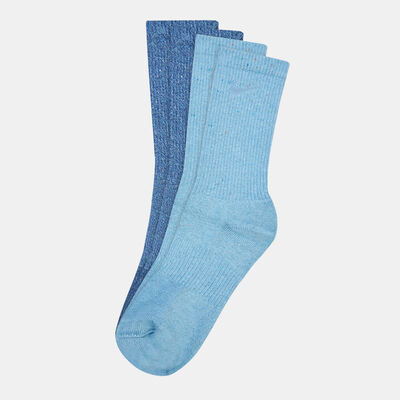 Nike Men's Everyday Plus Cushioned Training Crew Socks (2 Pack) Blue