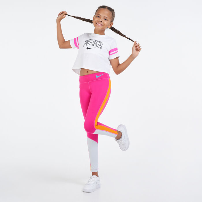 Nike Kids' Sporty Cropped T-Shirt White Nike Kids' Sporty Cropped T-Shirt White image number 2