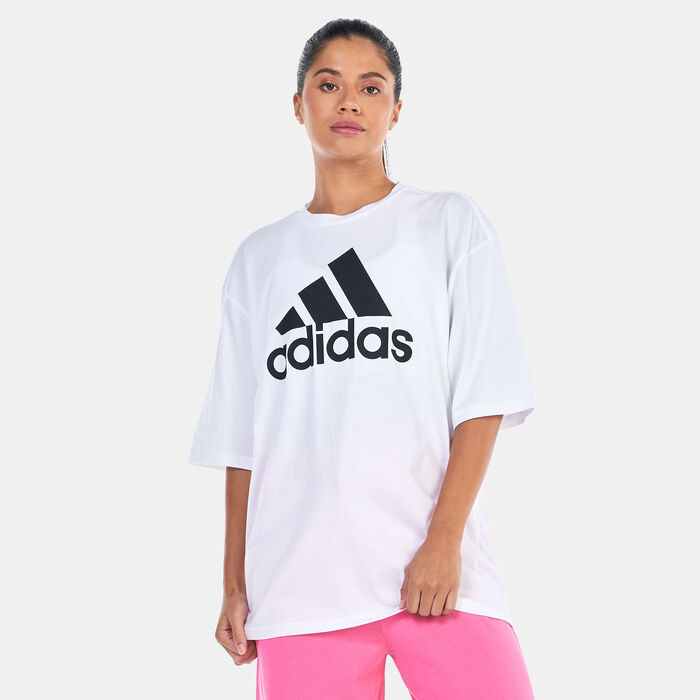 adidas Women's Essentials Big Logo Boyfriend T-Shirt Black image number 0