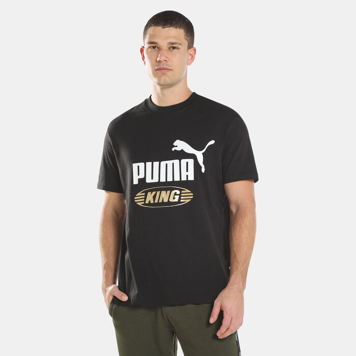 PUMA Men's King Logo T-Shirt Black PUMA Men's King Logo T-Shirt Black image number 0