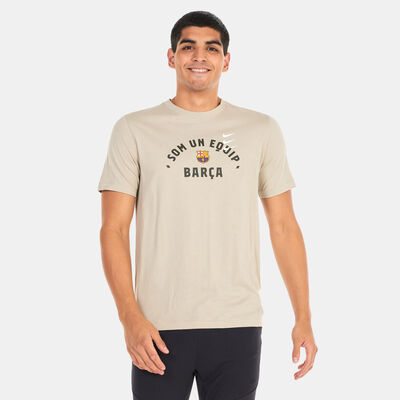 Nike Men's F.C. Barcelona Verbiage T-Shirt Ivory