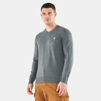 Timberland Men's V-Neck Williams River Cotton Sweatshirt Grey Timberland Men's V-Neck Williams River Cotton Sweatshirt Grey