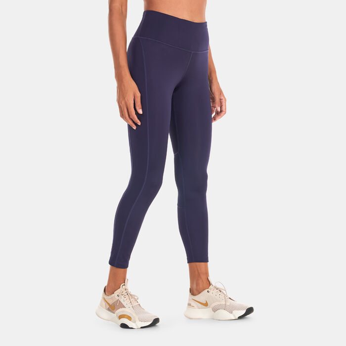 Nike Women's Dri-FIT Fast Graphic 7/8 Running Leggings Blue Nike Women's Dri-FIT Fast Graphic 7/8 Running Leggings Blue image number 0